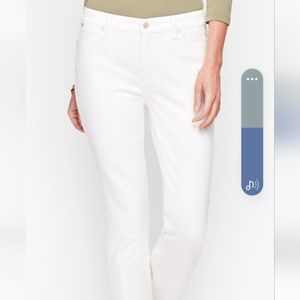 Talbots slim ankle jeans, white, size 10